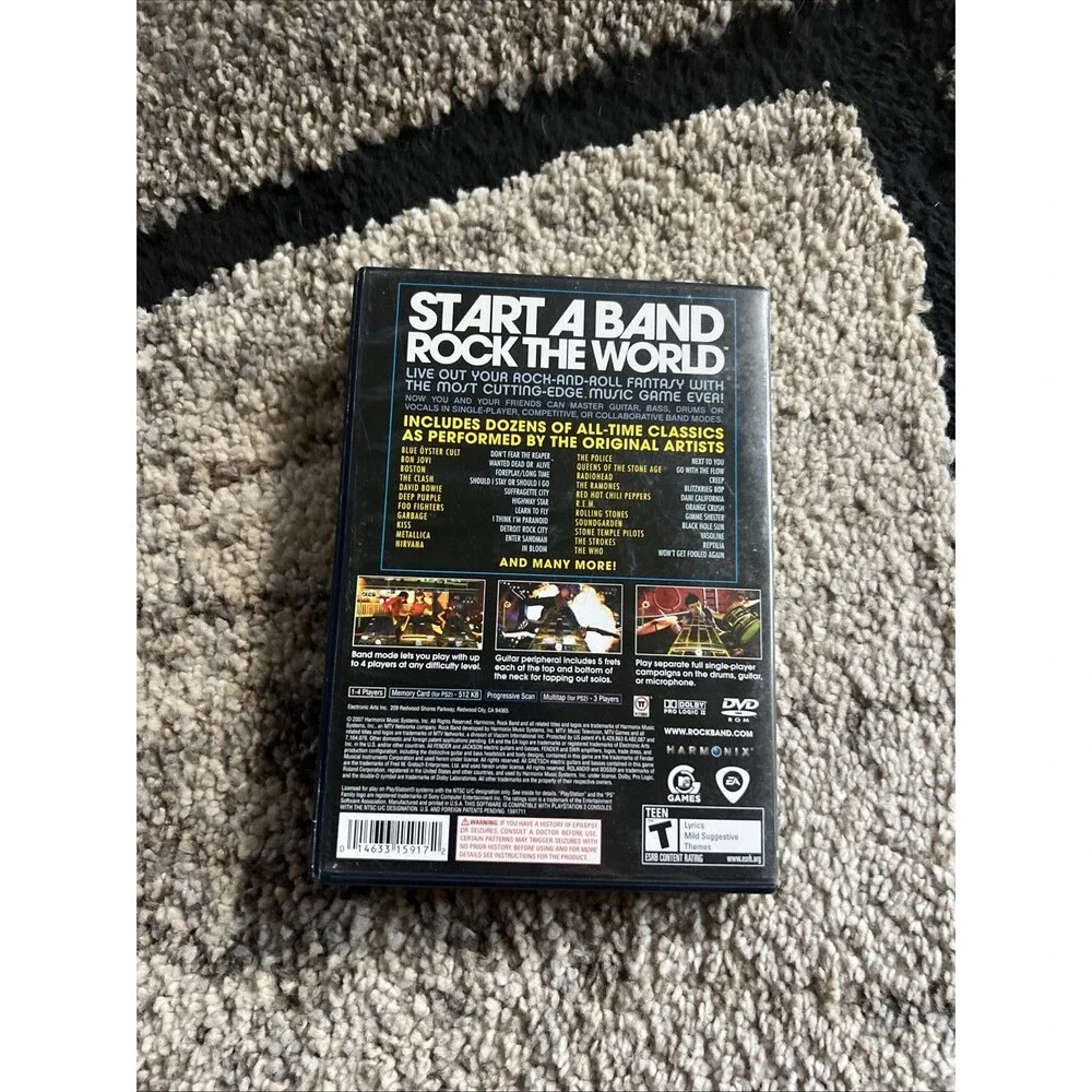 Rock Band,Rock Band 2 Track Pack 1 and 2 PlayStation 2 Bundle PS2 Complete